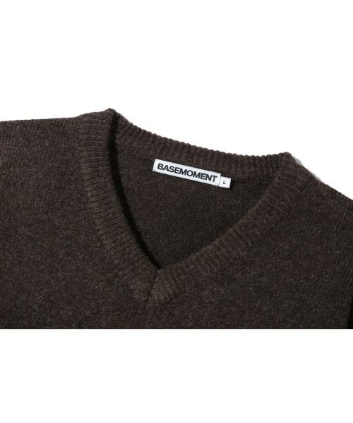 BASEMOMENT（ベースモーメント）の「キャッシュライクVネッククロップニットメランジブラウン（ニット/セーター・メンズ・その他・M/L）」の10枚目の写真