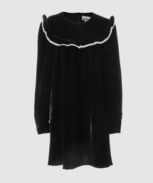 GANNI | Stretch Velvet Jersey Collar Mini Dress(ワンピース)