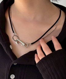 Never mind the XU / Chikashitsu+ | 【nmtc+】leather code necklace / 【エヌエムティーシープラス】フェイクレザーコードネックレス(ネックレス)