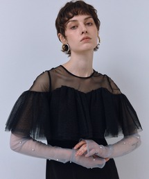 フローティングラッフルマルチスリーブドレス / floating ruffle multi sleeve dress