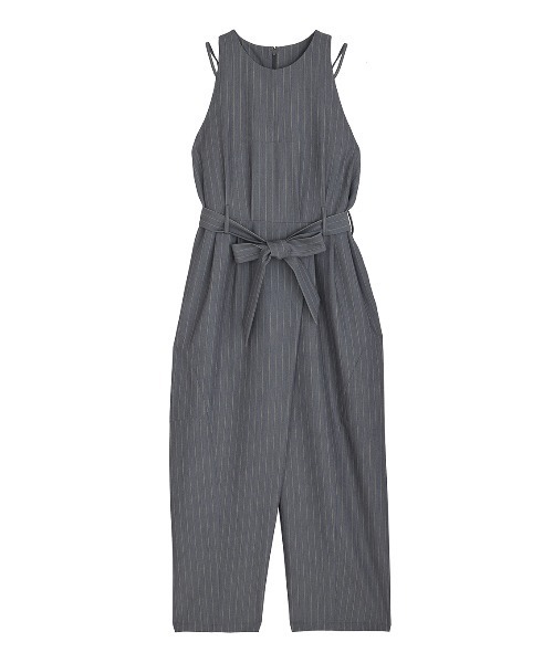 Ameri(アメリ)の「COLOR PINSTRIPE CURVY ROMPERS(つなぎ/オールインワン・レディース・ブラック/グレー・MEDIUM/SMALL)」の12枚目の写真