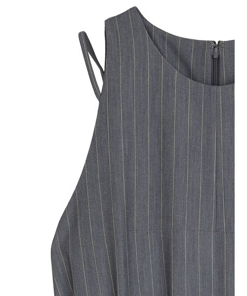 Ameri(アメリ)の「COLOR PINSTRIPE CURVY ROMPERS(つなぎ/オールインワン・レディース・ブラック/グレー・MEDIUM/SMALL)」の10枚目の写真