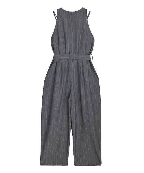 Ameri(アメリ)の「COLOR PINSTRIPE CURVY ROMPERS(つなぎ/オールインワン・レディース・ブラック/グレー・MEDIUM/SMALL)」の7枚目の写真