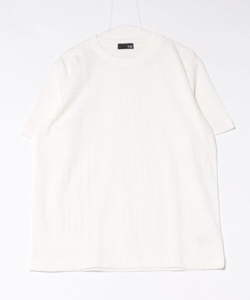 TAKA-Q(タカキュー)の「【綿混】タカキュー チェック ジャガード クルーネック 半袖 Tシャツ(Tシャツ/カットソー・メンズ・ホワイト/サックスブルー・MEDIUM/X-LARGE/LARGE)」の22枚目の写真