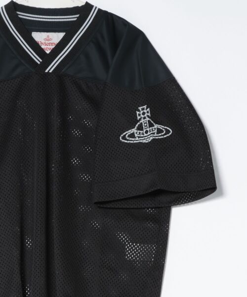 セール】FOOT BALL JERSEY MESH T-SHIRT（Tシャツ/カットソー