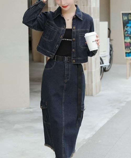 semplice(センプリチェ)の「セットアップ【韓国ファッション】(セットアップ・レディース・ブルー・XL/L/M/S)」の6枚目の写真