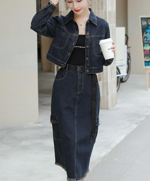 semplice(センプリチェ)の「セットアップ【韓国ファッション】(セットアップ・レディース・ブルー・XL/L/M/S)」の12枚目の写真