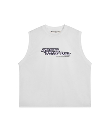 ANIME LOGO MESH VEST - WHITE