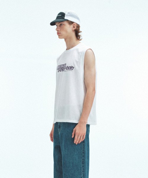 Rest&Recreation(レストアンドレクリエーション)の「ANIME LOGO MESH VEST - WHITE(Tシャツ/カットソー・メンズ・その他・ONE)」の2枚目の写真