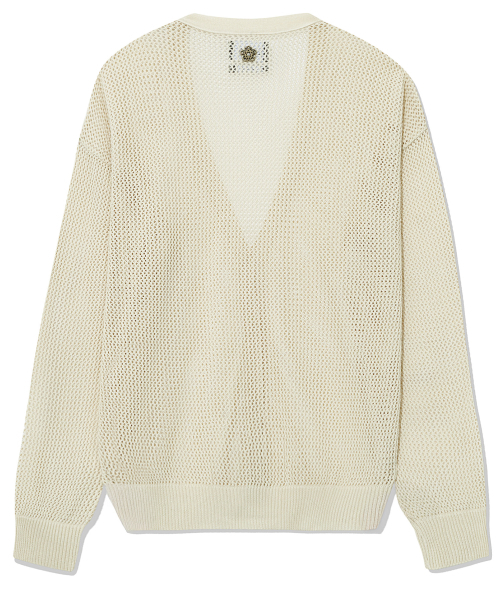 ULKIN（ウルキン）の「[ランウェイ] クロシェVネックニットカーディガン_ベージュ（カーディガン/ボレロ・レディース・Beige・ONE）」の2枚目の写真