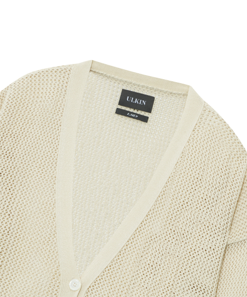 ULKIN（ウルキン）の「[ランウェイ] クロシェVネックニットカーディガン_ベージュ（カーディガン/ボレロ・レディース・Beige・ONE）」の3枚目の写真