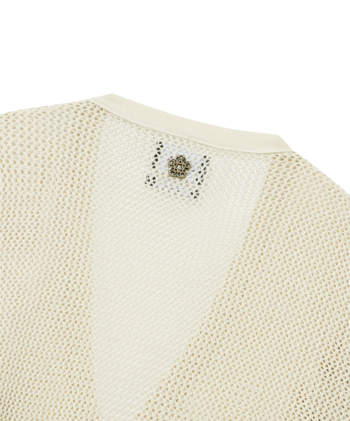 ULKIN（ウルキン）の「[ランウェイ] クロシェVネックニットカーディガン_ベージュ（カーディガン/ボレロ・レディース・Beige・ONE）」の5枚目の写真