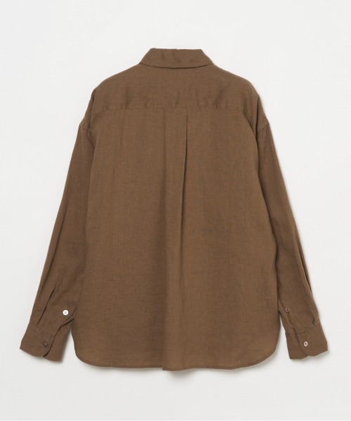 HELIOPOLE(エリオポール)の「FRENCH LINEN SHIRT(シャツ/ブラウス・レディース・ブラック/ホワイト/ダークブラウン・38)」の5枚目の写真