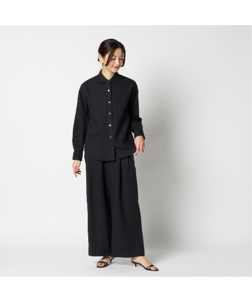 HELIOPOLE(エリオポール)の「FRENCH LINEN SHIRT(シャツ/ブラウス・レディース・ブラック/ホワイト/ダークブラウン・38)」の13枚目の写真