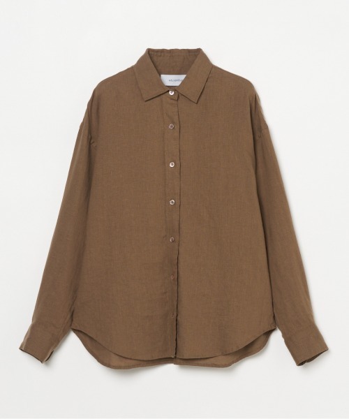 HELIOPOLE(エリオポール)の「FRENCH LINEN SHIRT(シャツ/ブラウス・レディース・ブラック/ホワイト/ダークブラウン・38)」の4枚目の写真