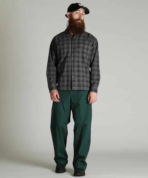 Schott(ショット)の「Schott/ショット/PRINT OMBRE CHECK FLANNEL SHIRT/プリント オンブレ チェック フランネル シャツ(シャツ/ブラウス・メンズ・グレー/ブラウン・M/2XL/XL/L)」の3枚目の写真