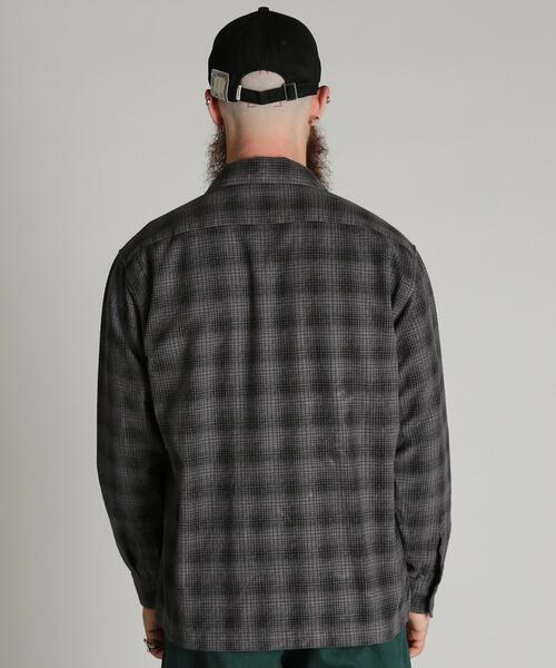 Schott(ショット)の「Schott/ショット/PRINT OMBRE CHECK FLANNEL SHIRT/プリント オンブレ チェック フランネル シャツ(シャツ/ブラウス・メンズ・グレー/ブラウン・M/2XL/XL/L)」の5枚目の写真