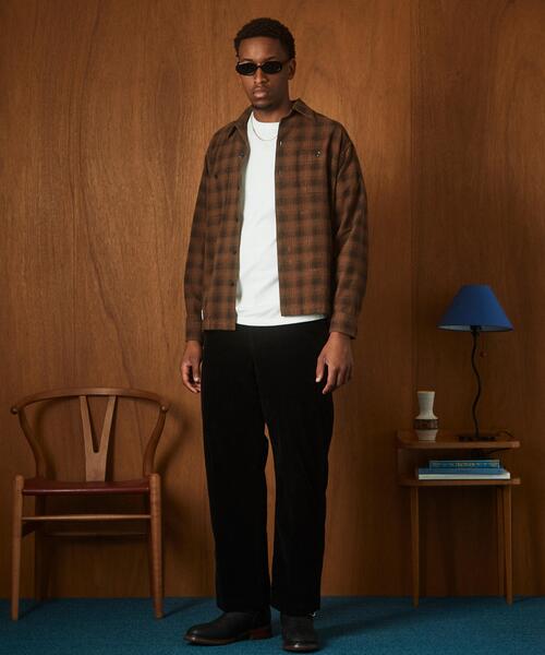 Schott(ショット)の「Schott/ショット/PRINT OMBRE CHECK FLANNEL SHIRT/プリント オンブレ チェック フランネル シャツ(シャツ/ブラウス・メンズ・グレー/ブラウン・M/2XL/XL/L)」の13枚目の写真