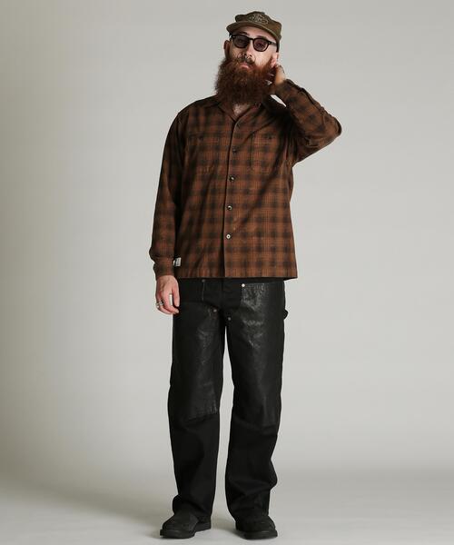 Schott(ショット)の「Schott/ショット/PRINT OMBRE CHECK FLANNEL SHIRT/プリント オンブレ チェック フランネル シャツ(シャツ/ブラウス・メンズ・グレー/ブラウン・M/2XL/XL/L)」の15枚目の写真
