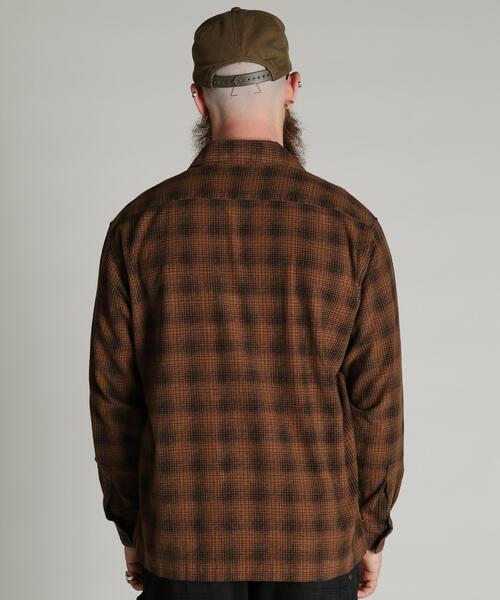 Schott(ショット)の「Schott/ショット/PRINT OMBRE CHECK FLANNEL SHIRT/プリント オンブレ チェック フランネル シャツ(シャツ/ブラウス・メンズ・グレー/ブラウン・M/2XL/XL/L)」の17枚目の写真