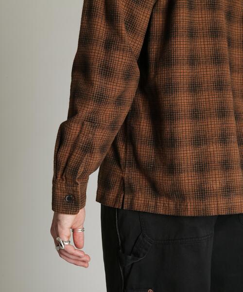 Schott(ショット)の「Schott/ショット/PRINT OMBRE CHECK FLANNEL SHIRT/プリント オンブレ チェック フランネル シャツ(シャツ/ブラウス・メンズ・グレー/ブラウン・M/2XL/XL/L)」の21枚目の写真