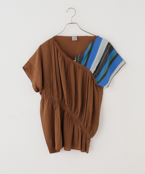 BASERANGE(ベースレンジ)の「【BASERANGE/ベースレンジ】MECO TOP(シャツ/ブラウス・レディース・キャメル・SMALL)」の1枚目の写真