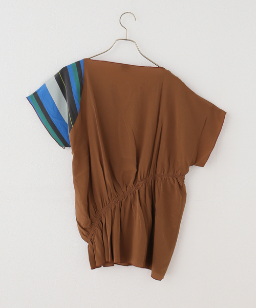 BASERANGE(ベースレンジ)の「【BASERANGE/ベースレンジ】MECO TOP(シャツ/ブラウス・レディース・キャメル・SMALL)」の2枚目の写真