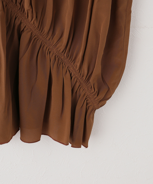 BASERANGE(ベースレンジ)の「【BASERANGE/ベースレンジ】MECO TOP(シャツ/ブラウス・レディース・キャメル・SMALL)」の4枚目の写真