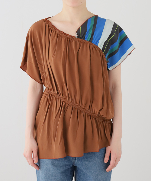 BASERANGE(ベースレンジ)の「【BASERANGE/ベースレンジ】MECO TOP(シャツ/ブラウス・レディース・キャメル・SMALL)」の8枚目の写真