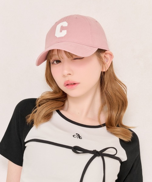 apres jour(アプレジュール)の「【apres jour×ARIAZ】ワンポイントロゴキャップ(キャップ・レディース・ネイビー/アイボリー/ベビーピンク・FREE)」の2枚目の写真
