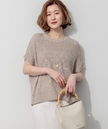 セール】【洗える】コットンアセテート バックボタン ニット（ニット