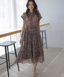 インプレッションフラワープリント フレアワンピース