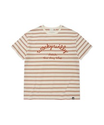 WOMEN'S STRIPED PRINT SHORT SLEEVE T-SHIRT