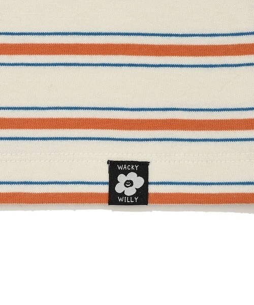 Wacky WiLLy（ワッキーウィリー）の「WOMEN'S STRIPED PRINT SHORT SLEEVE T-SHIRT（Tシャツ/カットソー・レディース・グレー/クリーム・FREE）」の14枚目の写真