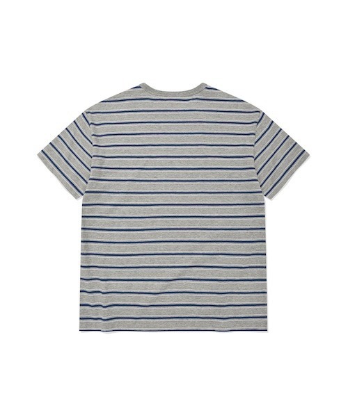 Wacky WiLLy（ワッキーウィリー）の「WOMEN'S STRIPED PRINT SHORT SLEEVE T-SHIRT（Tシャツ/カットソー・レディース・グレー/クリーム・FREE）」の4枚目の写真