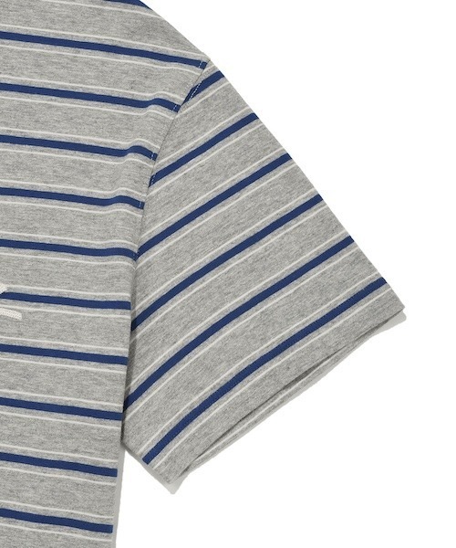 Wacky WiLLy（ワッキーウィリー）の「WOMEN'S STRIPED PRINT SHORT SLEEVE T-SHIRT（Tシャツ/カットソー・レディース・グレー/クリーム・FREE）」の7枚目の写真