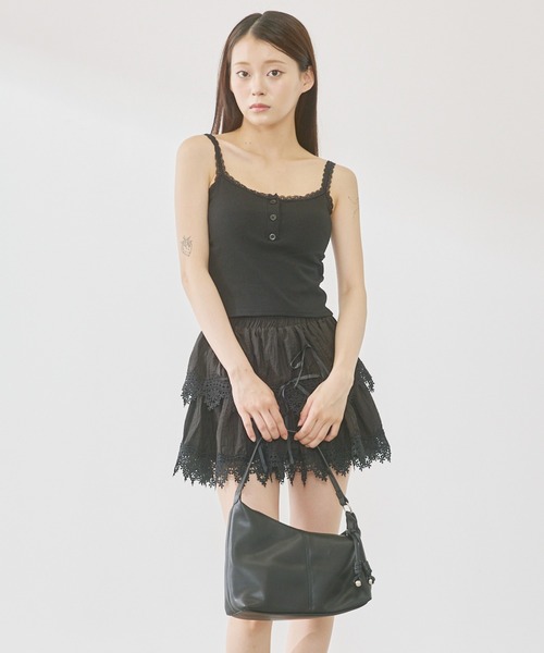 P.V.T(ピーブイティー)の「ワンハンドルアシメバッグ(ハンドバッグ・レディース・Black/White・F)」の10枚目の写真