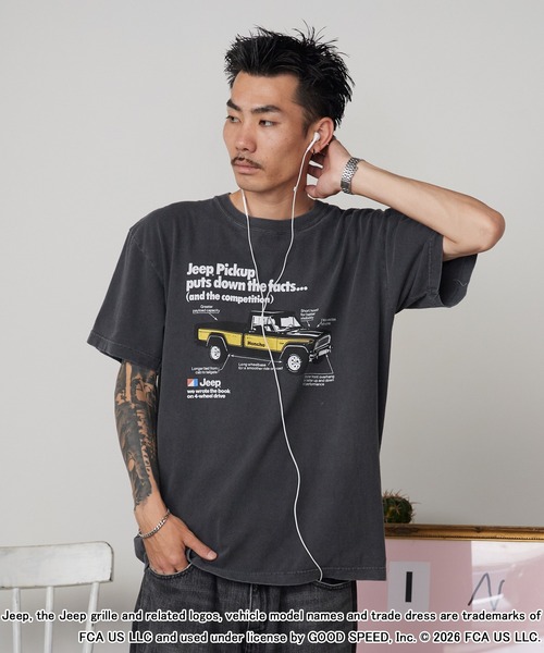 GOOD ROCK SPEED(グッドロックスピード)の「GOOD ROCK SPEED/グッドロックスピード ジープ CAR Pickup Promo T-Shirt 秋 秋服 2026年秋冬(Tシャツ/カットソー・メンズ・チャコールグレー・M/L/XL)」の8枚目の写真