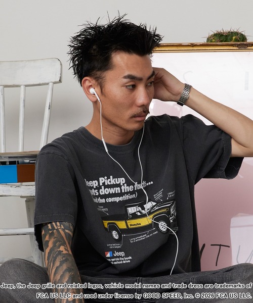 GOOD ROCK SPEED(グッドロックスピード)の「GOOD ROCK SPEED/グッドロックスピード ジープ CAR Pickup Promo T-Shirt 秋 秋服 2026年秋冬(Tシャツ/カットソー・メンズ・チャコールグレー・M/L/XL)」の10枚目の写真
