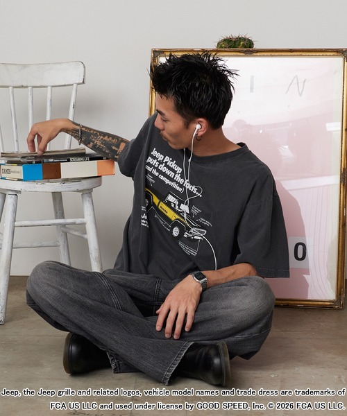GOOD ROCK SPEED(グッドロックスピード)の「GOOD ROCK SPEED/グッドロックスピード ジープ CAR Pickup Promo T-Shirt 秋 秋服 2026年秋冬(Tシャツ/カットソー・メンズ・チャコールグレー・M/L/XL)」の11枚目の写真