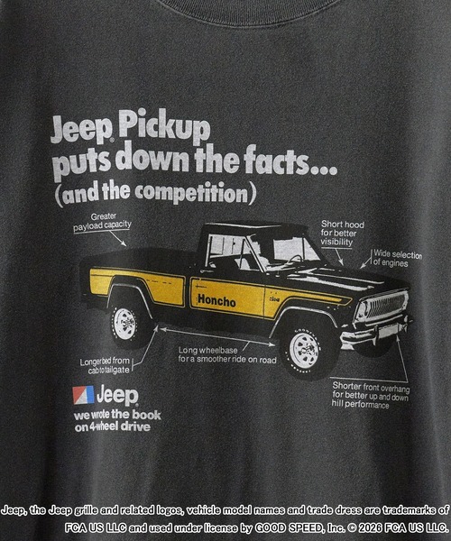GOOD ROCK SPEED(グッドロックスピード)の「GOOD ROCK SPEED/グッドロックスピード ジープ CAR Pickup Promo T-Shirt 秋 秋服 2026年秋冬(Tシャツ/カットソー・メンズ・チャコールグレー・M/L/XL)」の16枚目の写真