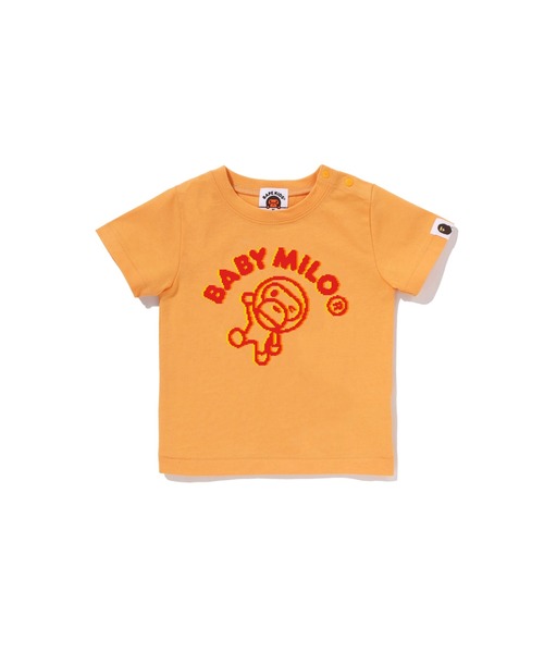 A BATHING APE(アベイシングエイプ)の「RETRO PIXEL WINKING MILO TEE(Tシャツ/カットソー・キッズ・オレンジ/ブラック/グリーン/ホワイト・80)」の4枚目の写真