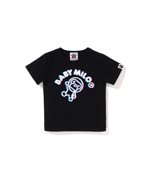 A BATHING APE(アベイシングエイプ)の「RETRO PIXEL WINKING MILO TEE(Tシャツ/カットソー・キッズ・オレンジ/ブラック/グリーン/ホワイト・80)」の2枚目の写真