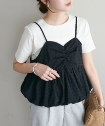 【WEB限定】生地ドットバルーンビスチェ