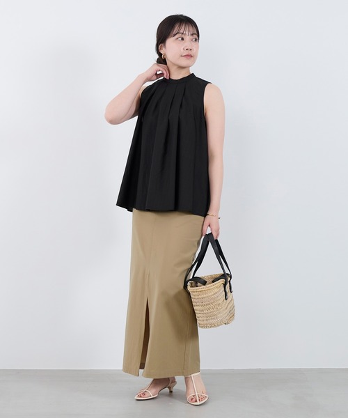 normment(ノーメント)の「【normment】ストライプステッチバックリボンブラウス-STRIPE STITCH BACK RIBBON BL(シャツ/ブラウス・レディース・ベージュ/ブラック・FREE)」の18枚目の写真