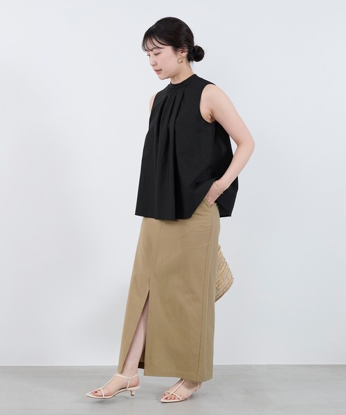 normment(ノーメント)の「【normment】ストライプステッチバックリボンブラウス-STRIPE STITCH BACK RIBBON BL(シャツ/ブラウス・レディース・ベージュ/ブラック・FREE)」の22枚目の写真
