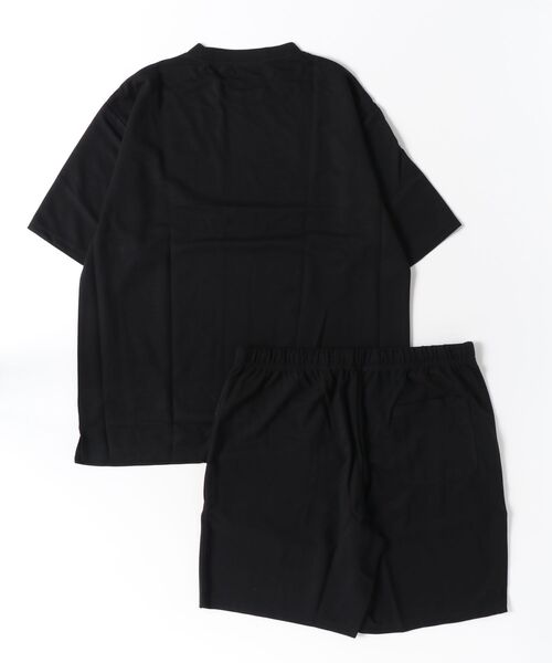 ADPOSION(アドポーション)の「【上下2点セット】冷感ポンチ 半袖Tシャツ&ハーフパンツ ルームウェア(ルームウェア/パジャマ・メンズ・ブラック×グレー/グリーン/ホワイト×ブラック/ブラック/グレー/チャコールグレー・MEDIUM/LARGE/X-LARGE)」の15枚目の写真
