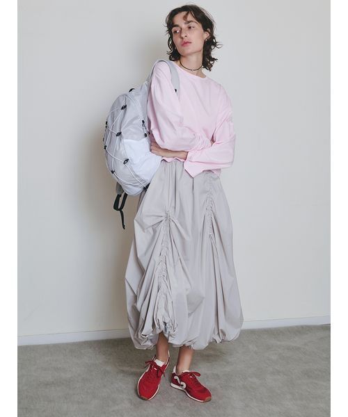 emmi（エミ）の「【USAGI ONLINE・ZOZO限定カラーあり】パッカブルバックパック/撥水（バックパック/リュック・レディース・ホワイト/グレー/ライトベージュ/ブラック・F）」の7枚目の写真