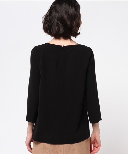 FIGARO Paris（フィガロパリ）の「◇Vネック レース付きブラウス（シャツ/ブラウス・レディース・ブラック/アイボリー・38/36）」の5枚目の写真