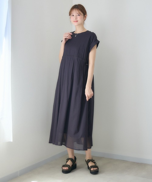 KATHARINE ROSS(キャサリンロス)の「コットンローンドロストワンピース(ワンピース・レディース・オレンジ/チャコールグレー/ブラウン・FREE)」の8枚目の写真